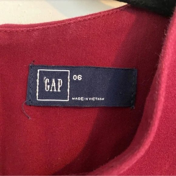 Gap - Berry V Neck Dress - Size 6 - Picture 4 of 6